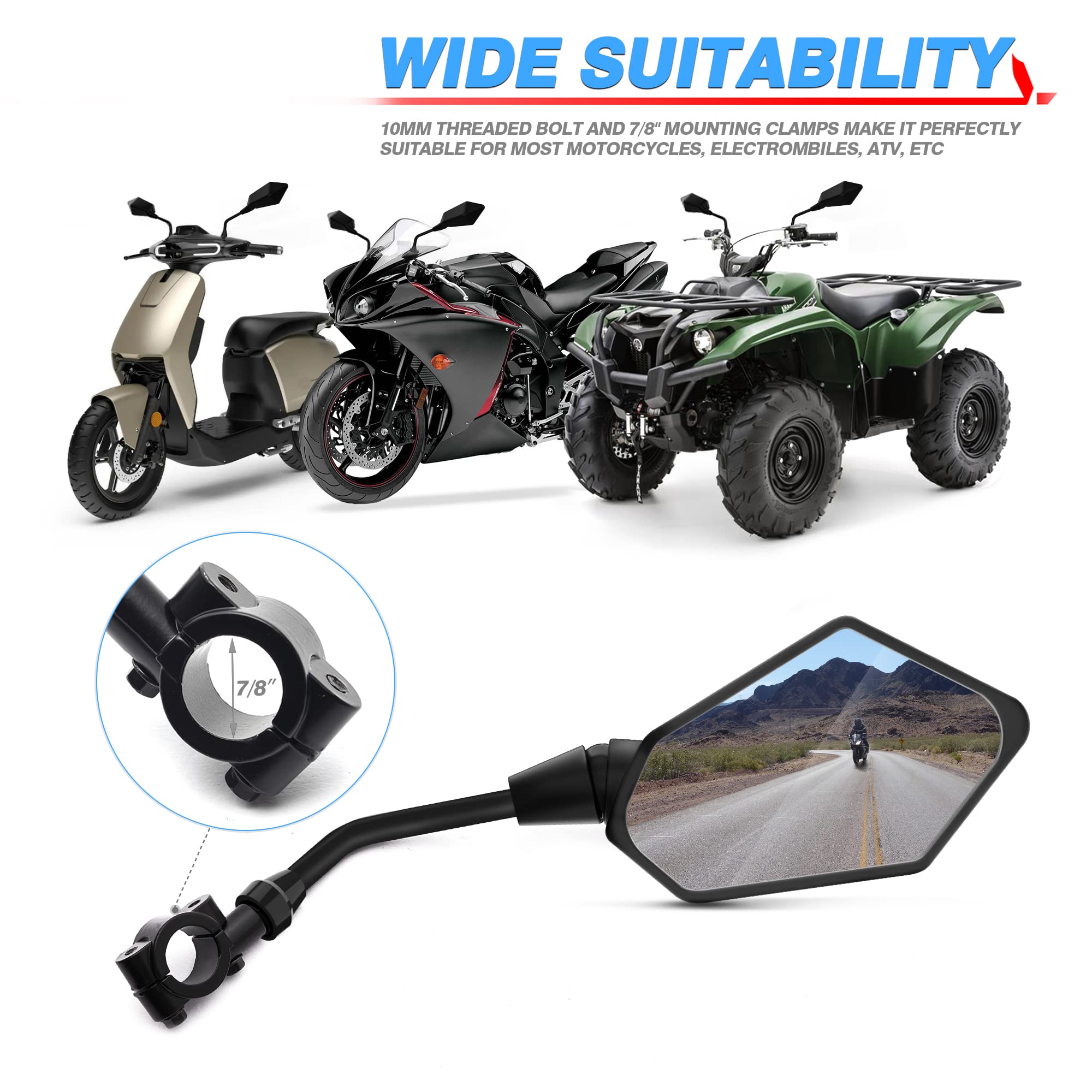 MICTUNING hawk-eye installed on scooter in urban setting for practical visibility benefit