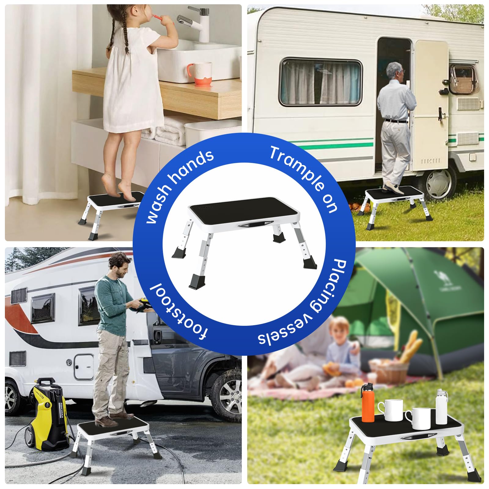 Mifami in use while stepping into RV offering safer entry assistance