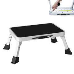 Mifami front view of one-step stool showing stability and compactness