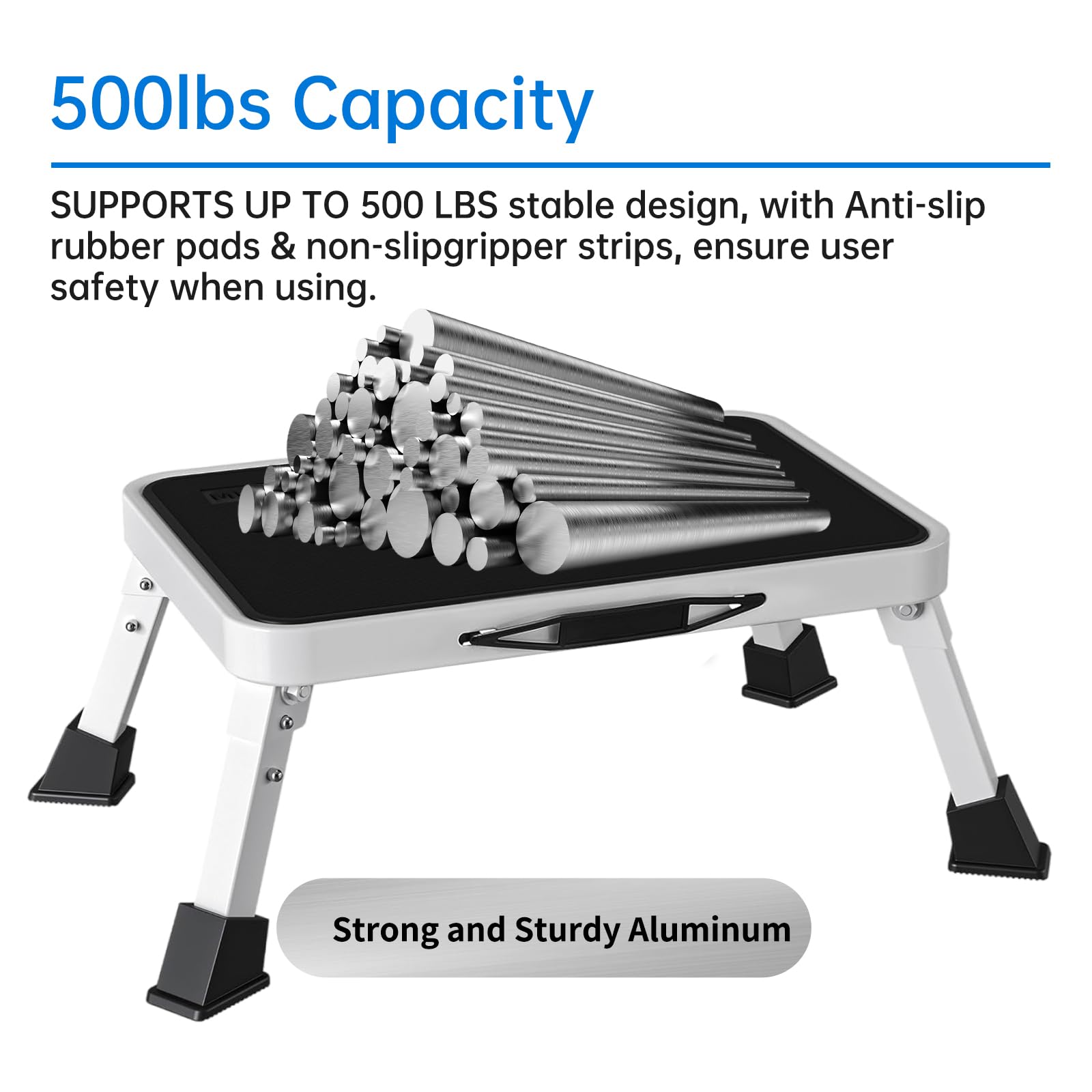 Mifami step stool placed at RV entry easing boarding for seniors
