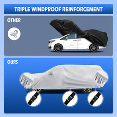 Migaven driver-side zipper access open for quick entry without removing cover