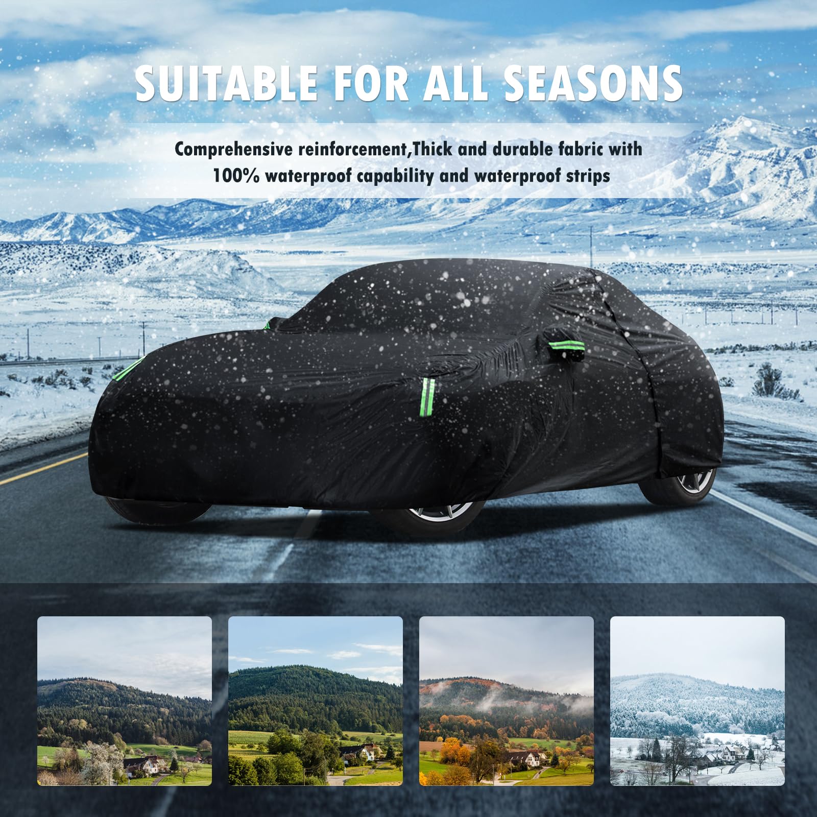 Migaven folded cover in storage bag for compact portability and neat storage