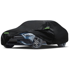 Migaven front view of black cover fitted to Mercedes C‑Class showing tailored fit and protection