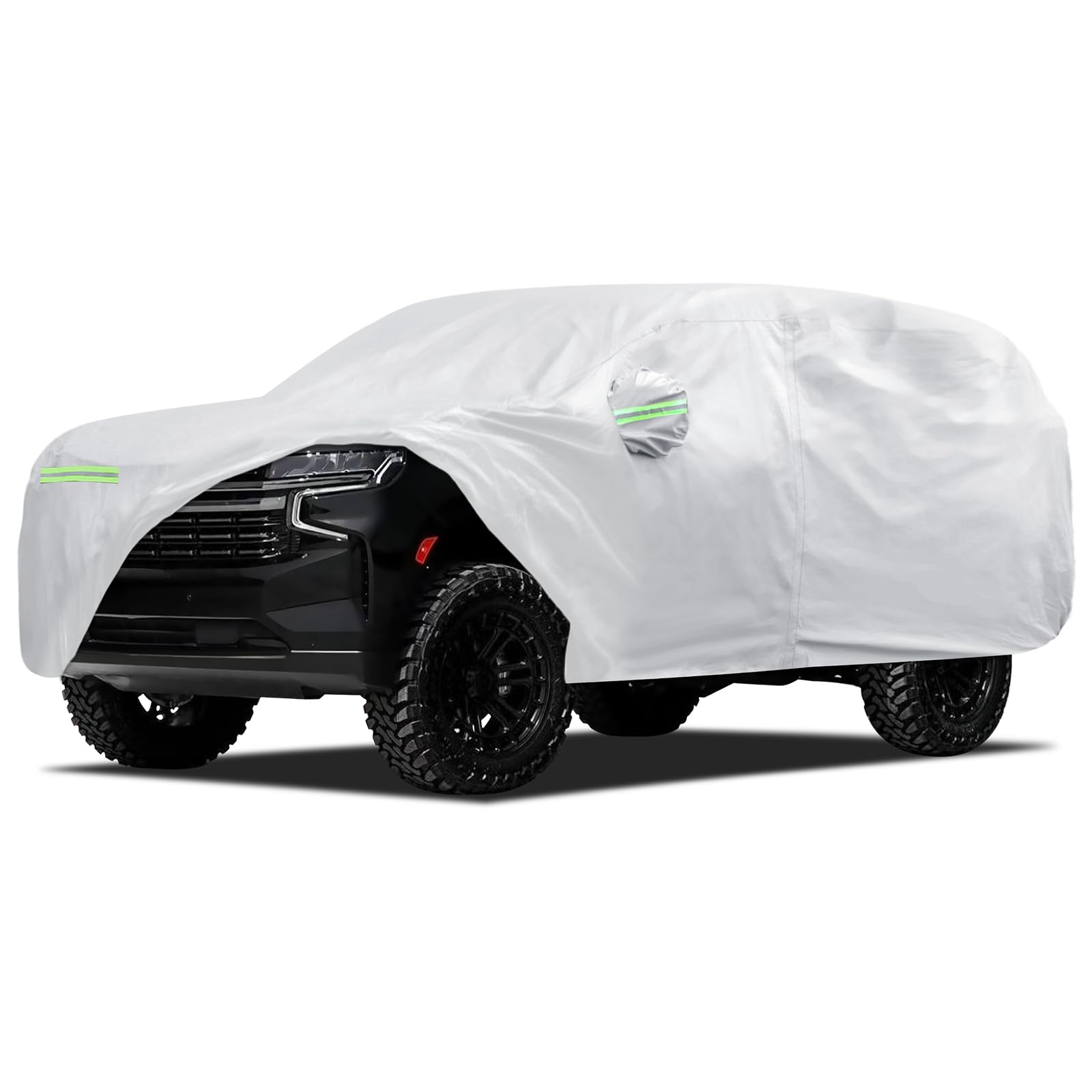 Migaven front view cover on Suburban showing full protection and curb appeal