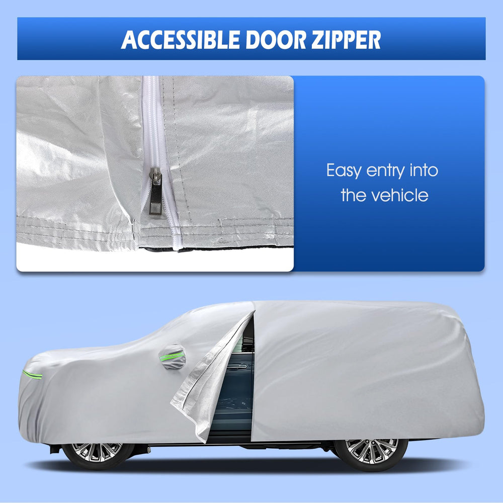 Migaven mirror pocket and windproof strap protecting side mirror and securing cover in wind