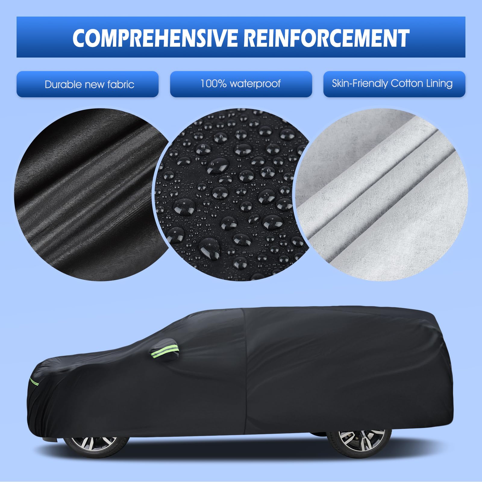 Migaven waterproof outer coating closeup repels rain and snow
