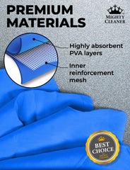 Mighty Cleaner held in hand to show 26x17 size and quick coverage benefit