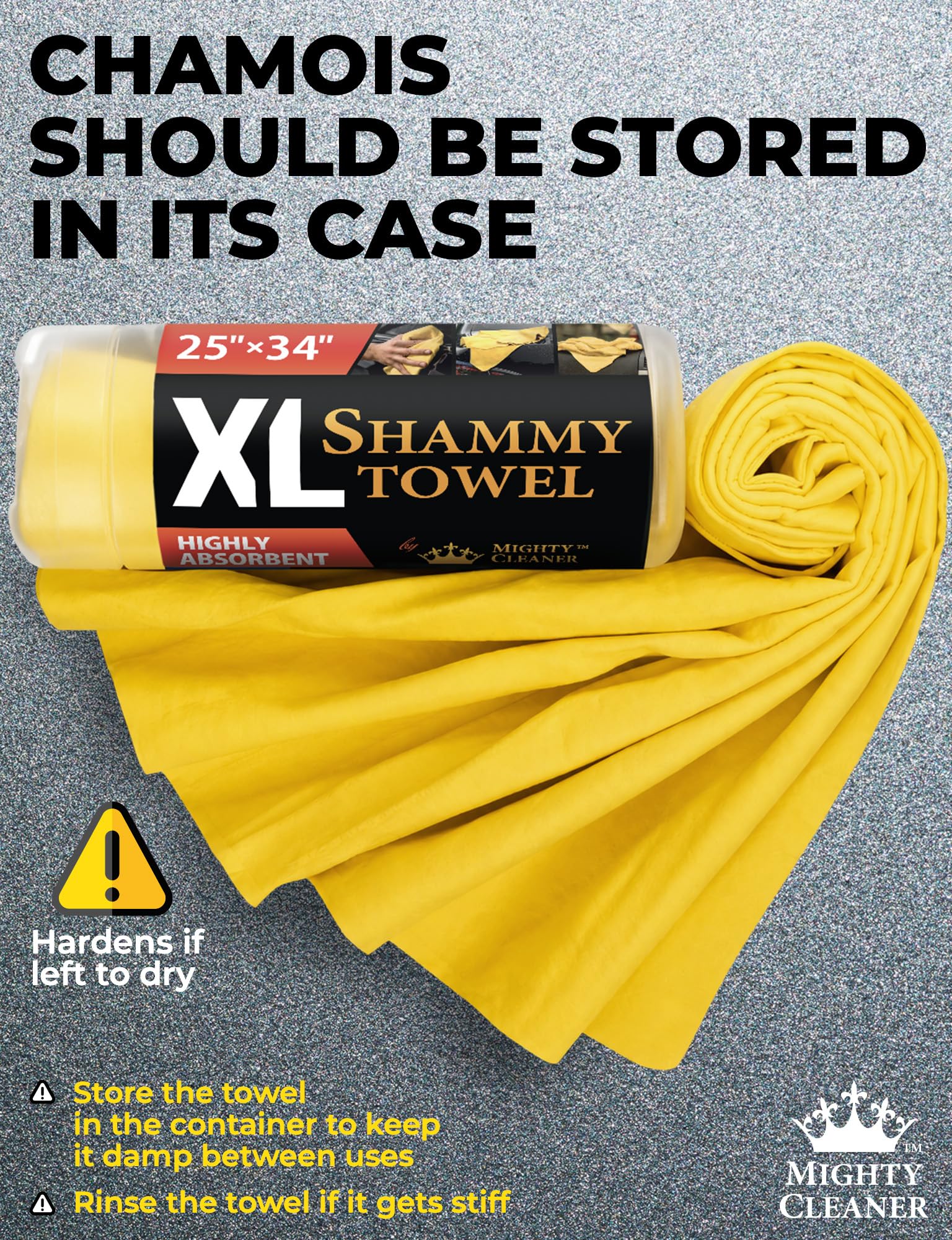 Mighty Cleaner next to ruler showing true XL 34x25 inch dimensions
