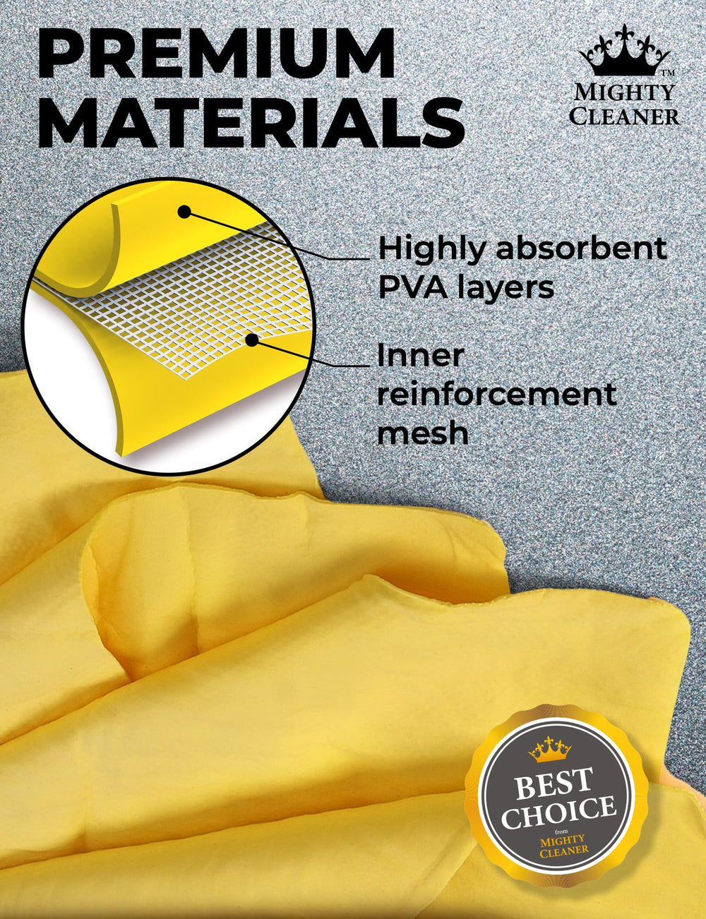 Mighty Cleaner stored in plastic tube to preserve softness and lifespan