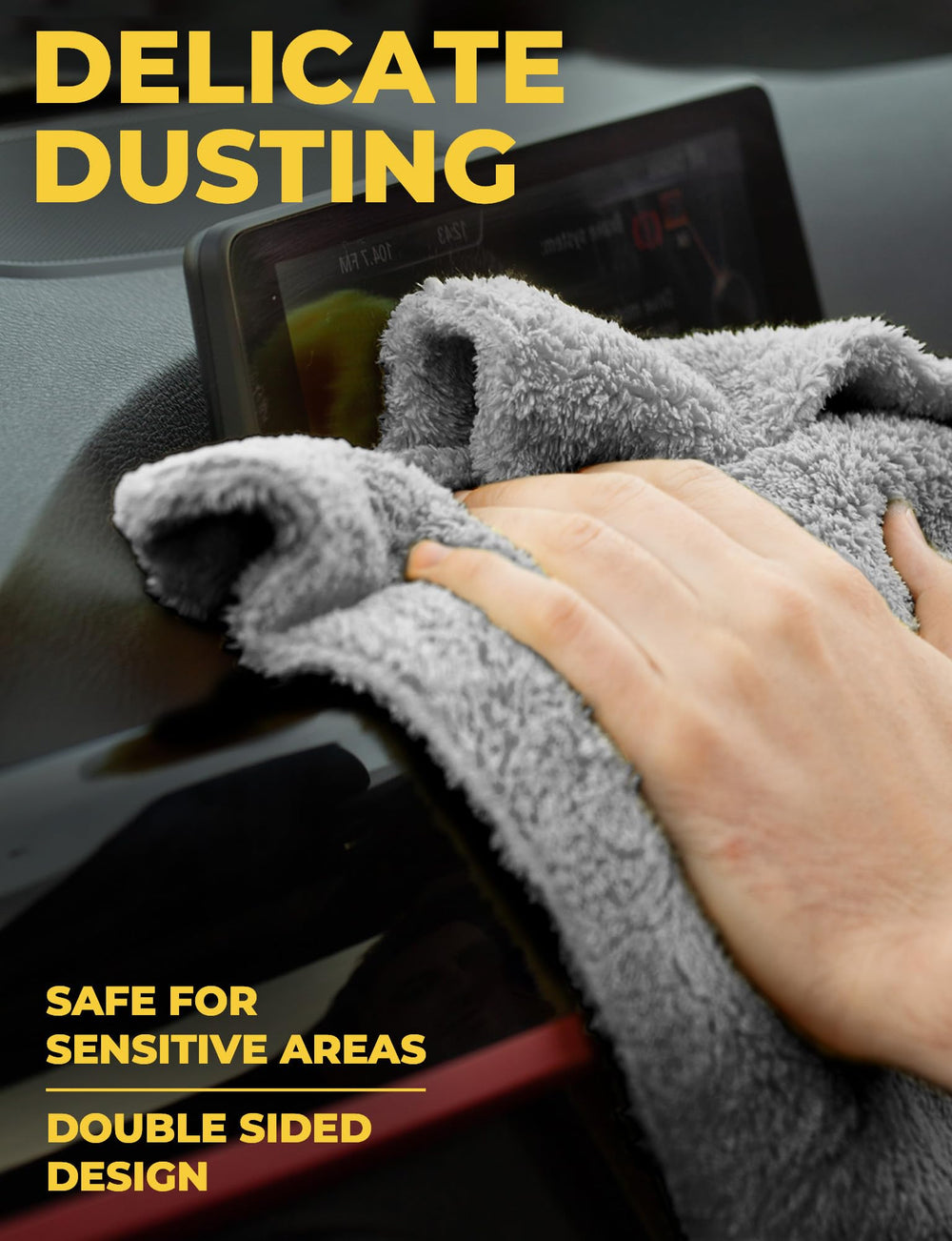 Mighty Cleaner cleaning dashboard protecting electronics and trim