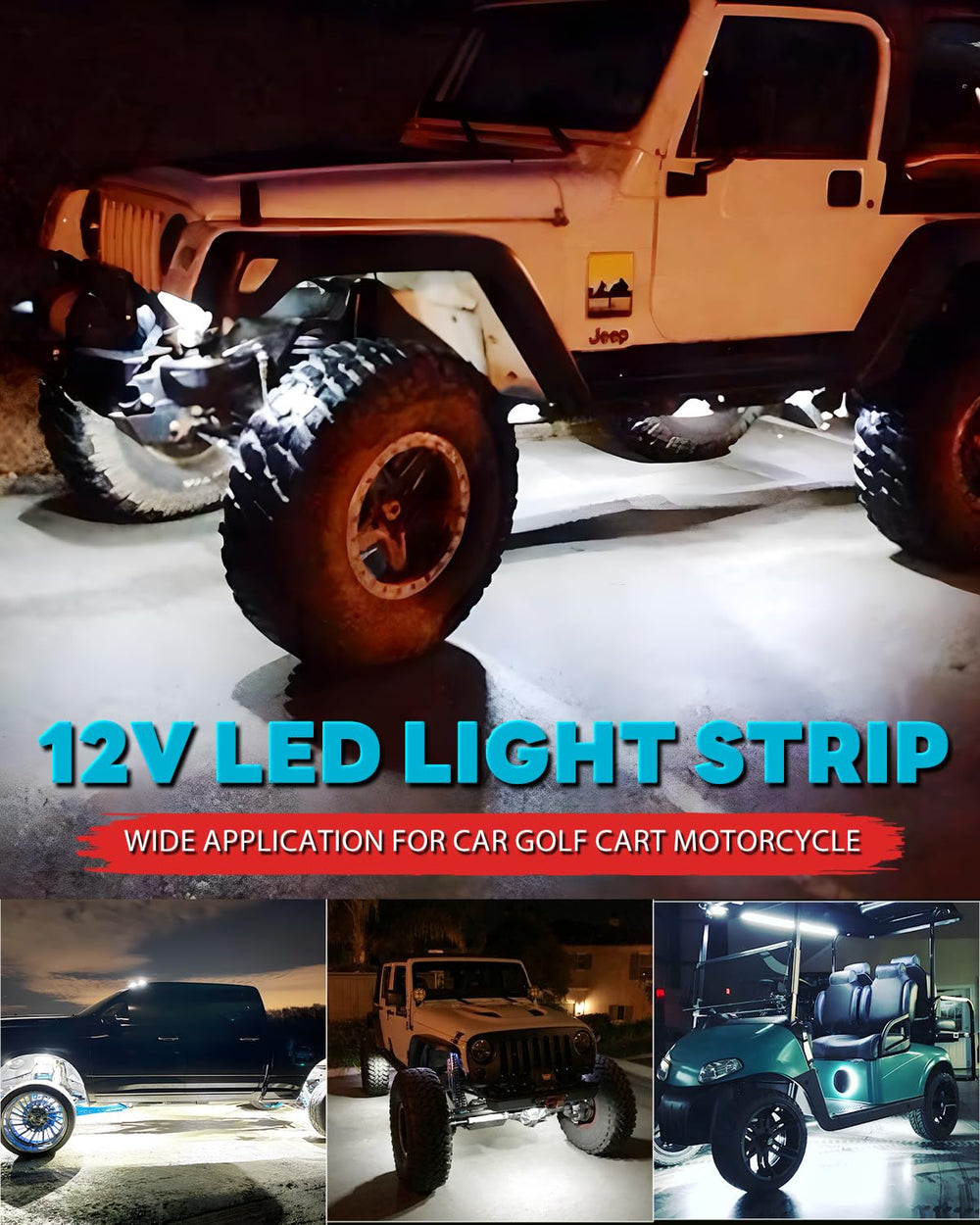 Miisiya installed under carriage showing waterproof underglow durability benefit