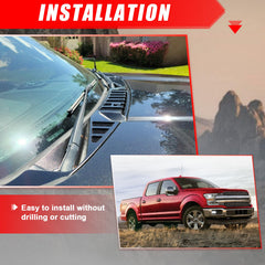 MiKaFex installed on Ford F‑150 showing improved windshield base aesthetics