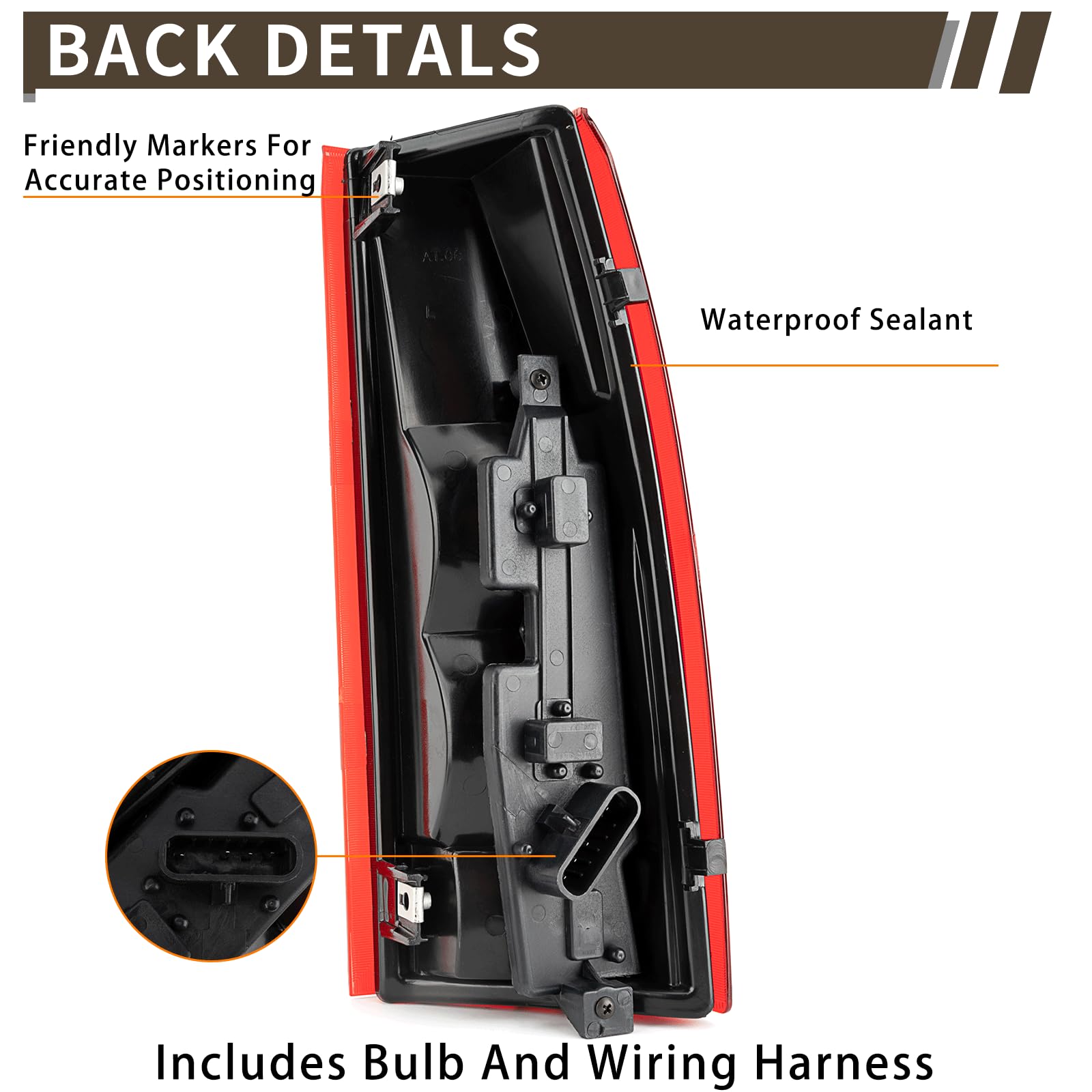 MiKaFex circuit board detail inside tail light ensuring consistent electrical connection