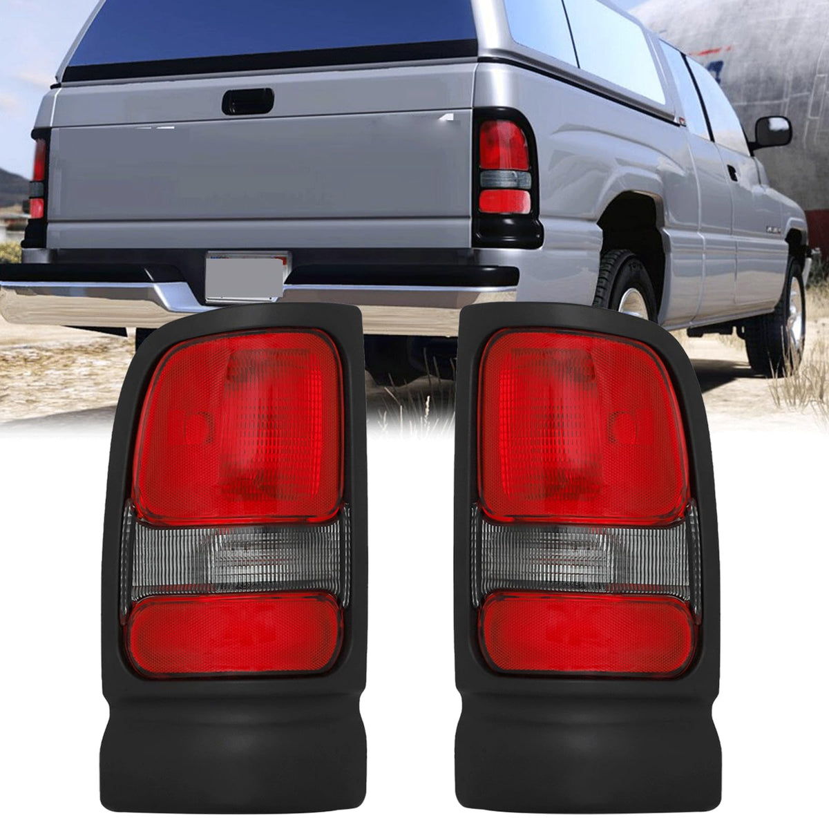 MiKaFex front view of tail light assembly showing clear red lens and fit benefits