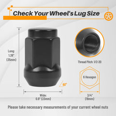 MIKKUPPA close-up of threads and 60-degree conical seat for reliable wheel contact