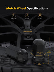 MIKKUPPA close-up of threads and 60° conical seat highlights secure wheel contact