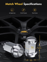 MIKKUPPA closeup of threads and 60° seat ensuring correct wheel engagement