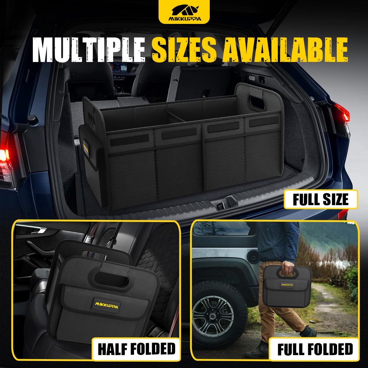 MIKKUPPA external pockets holding bottles and chargers for organized small items