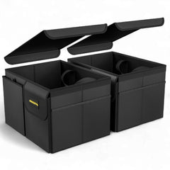 MIKKUPPA front view showing both trunk organizers and room-saving design