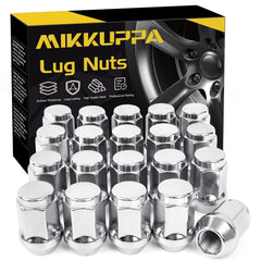 MIKKUPPA front view chrome lug nut showing polished finish and reliable fit