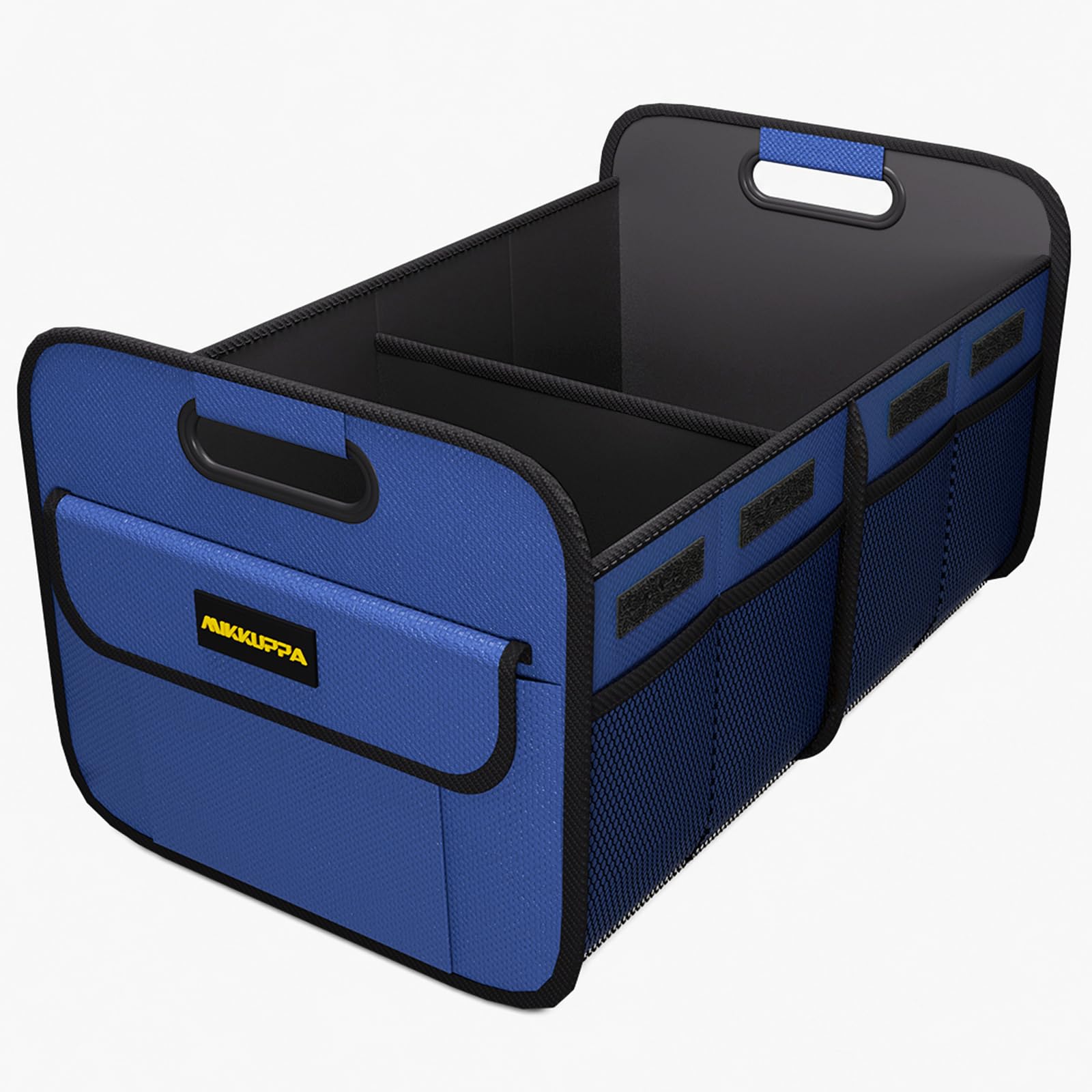 MIKKUPPA front view folded and unfolded showing compact storage benefit