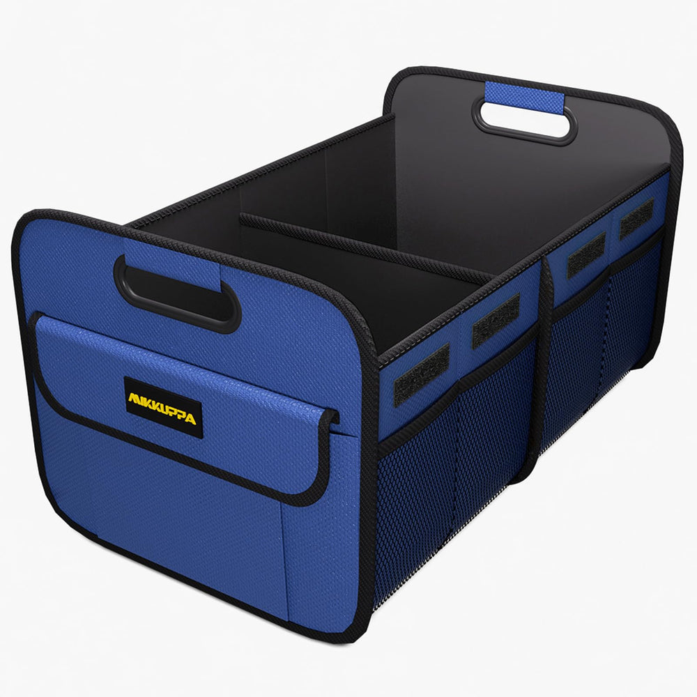MIKKUPPA front view folded and unfolded showing compact storage benefit