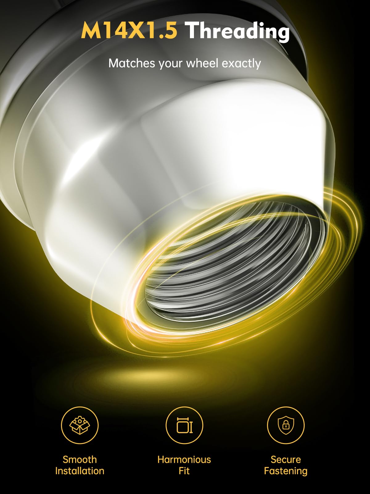 MIKKUPPA lug nut with 21mm socket showing correct tool fit benefit