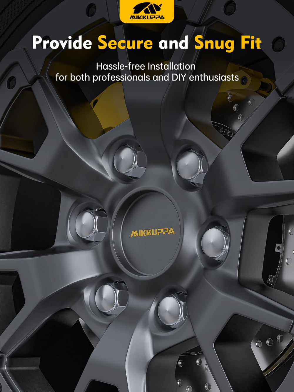 MIKKUPPA lug nuts being installed in a garage showing ease of use