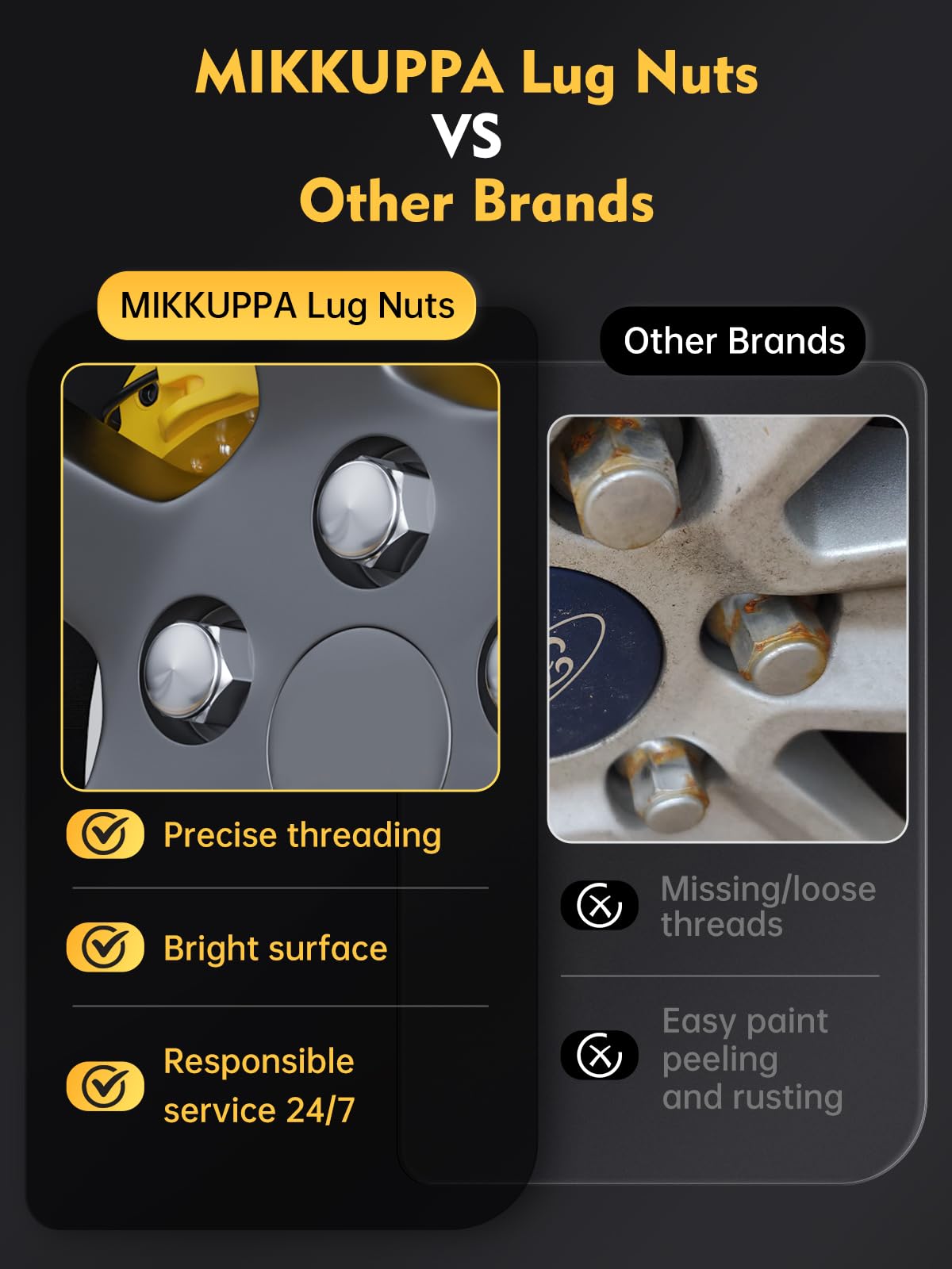 MIKKUPPA lug nuts stored in toolbox showing readiness for installation benefit