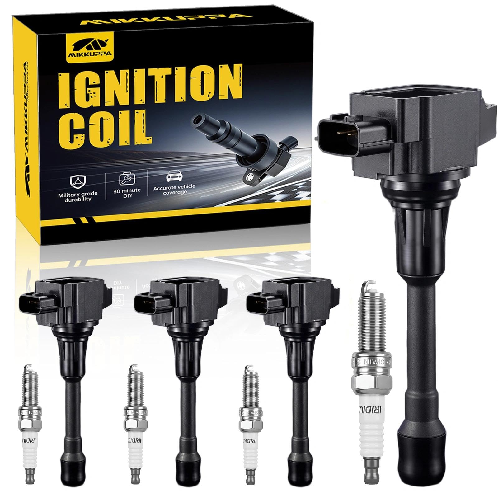 MIKKUPPA front packaging showing full coil and plug kit benefits reliability
