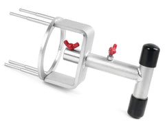 MIKODA tool engagement detail illustrating precise fit to blower motor mounting points for safe removal