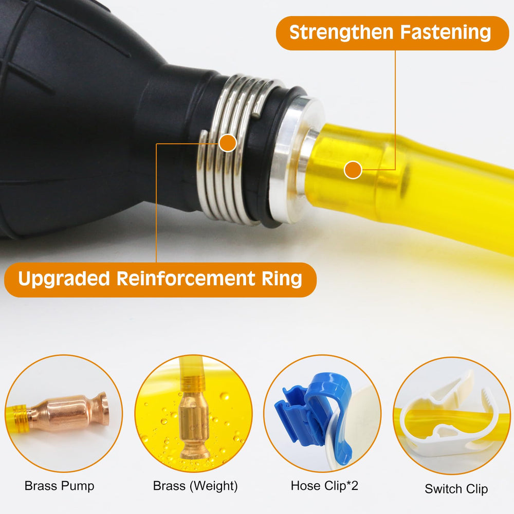 MILADO close-up of 2.5 mm PVC hose and grenade bulb for leak-free pumping