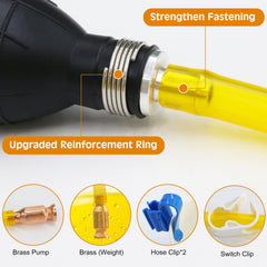 MILADO close-up of 2.5 mm PVC hose and grenade bulb for leak-free pumping