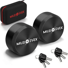 MILBOPAX front view of puck lock showing compact profile and theft resistance