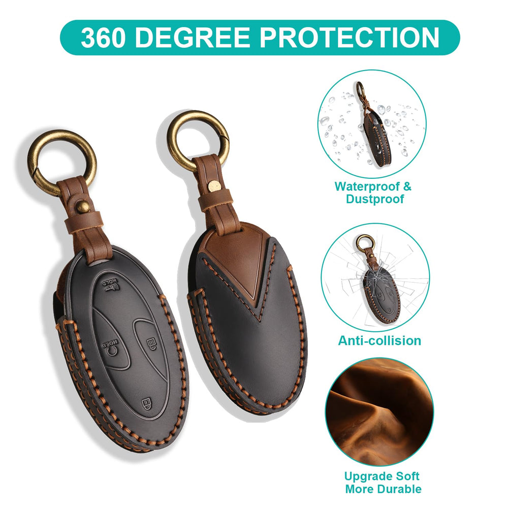 MILD EAST key fob cover in hand to show scale and easy handling benefit