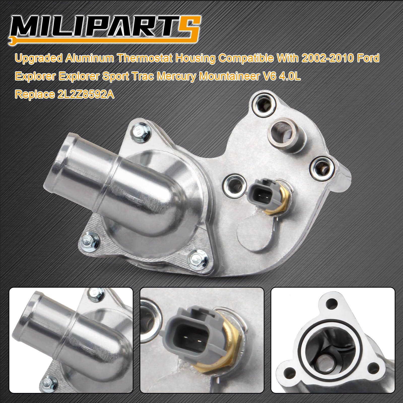 MILIPARTS mounting hole detail highlighting durable threaded relief