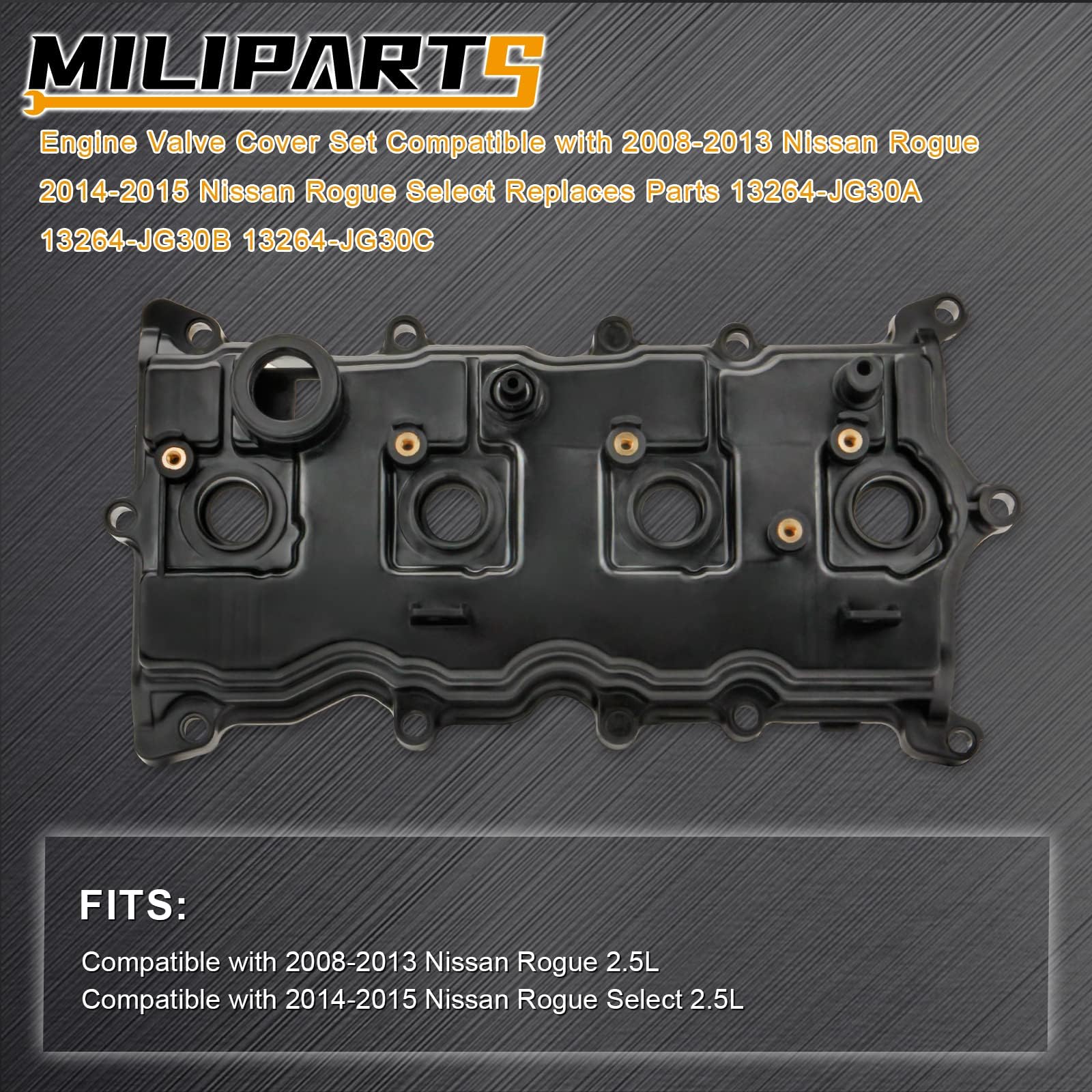 MILIPARTS gasket and bolts laid out for a complete fitted installation