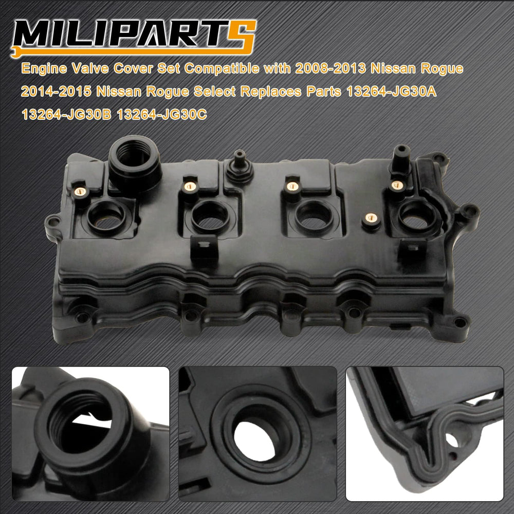 MILIPARTS valve cover side profile illustrating OEM-compatible contours