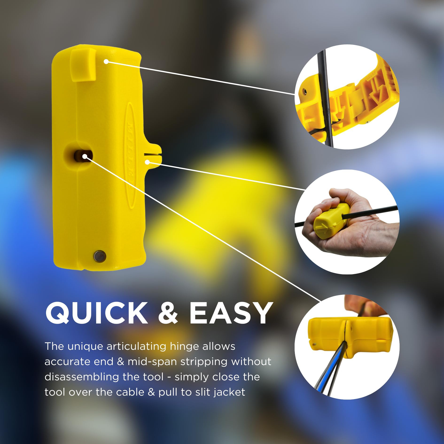 Miller MB04 closed handle detail with magnets for secure storage and safety