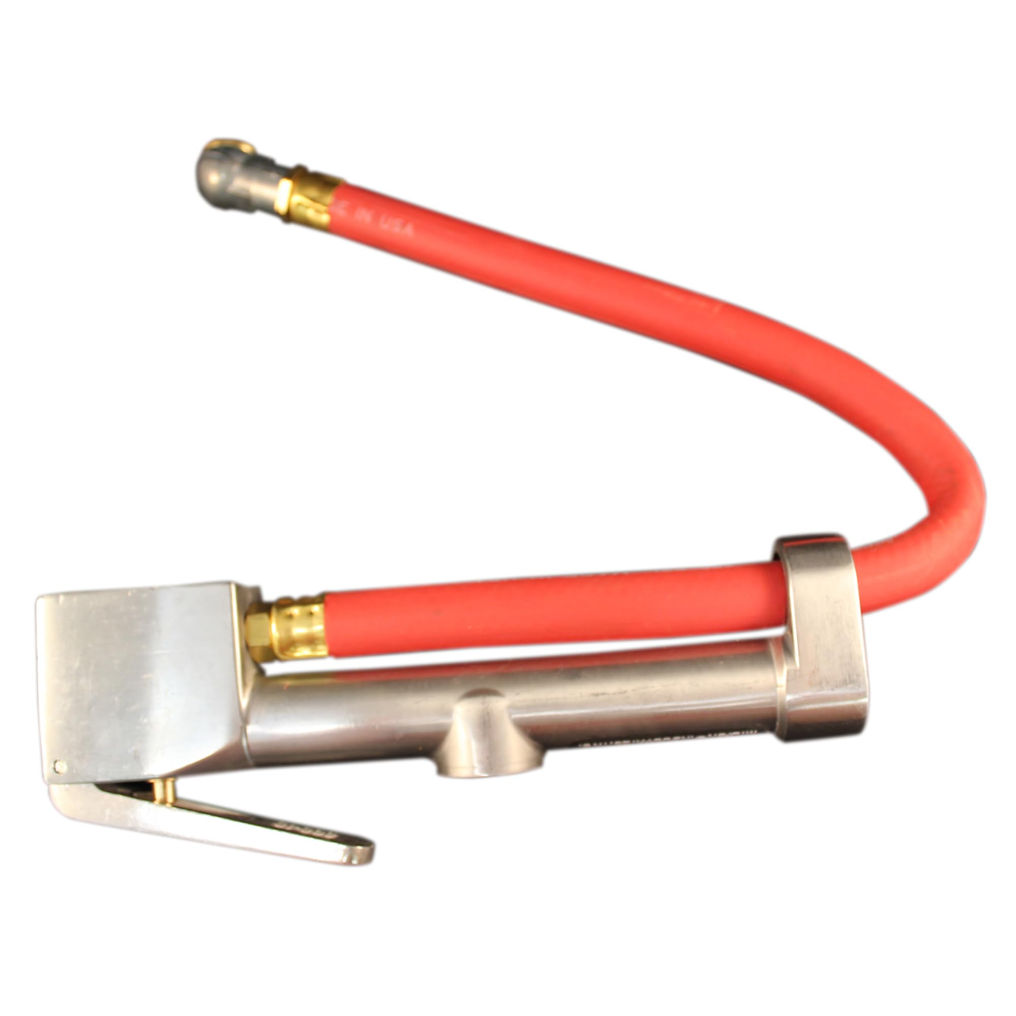 Milton S-505 15-inch hose closeup showing flexible hose and secure fittings for reach