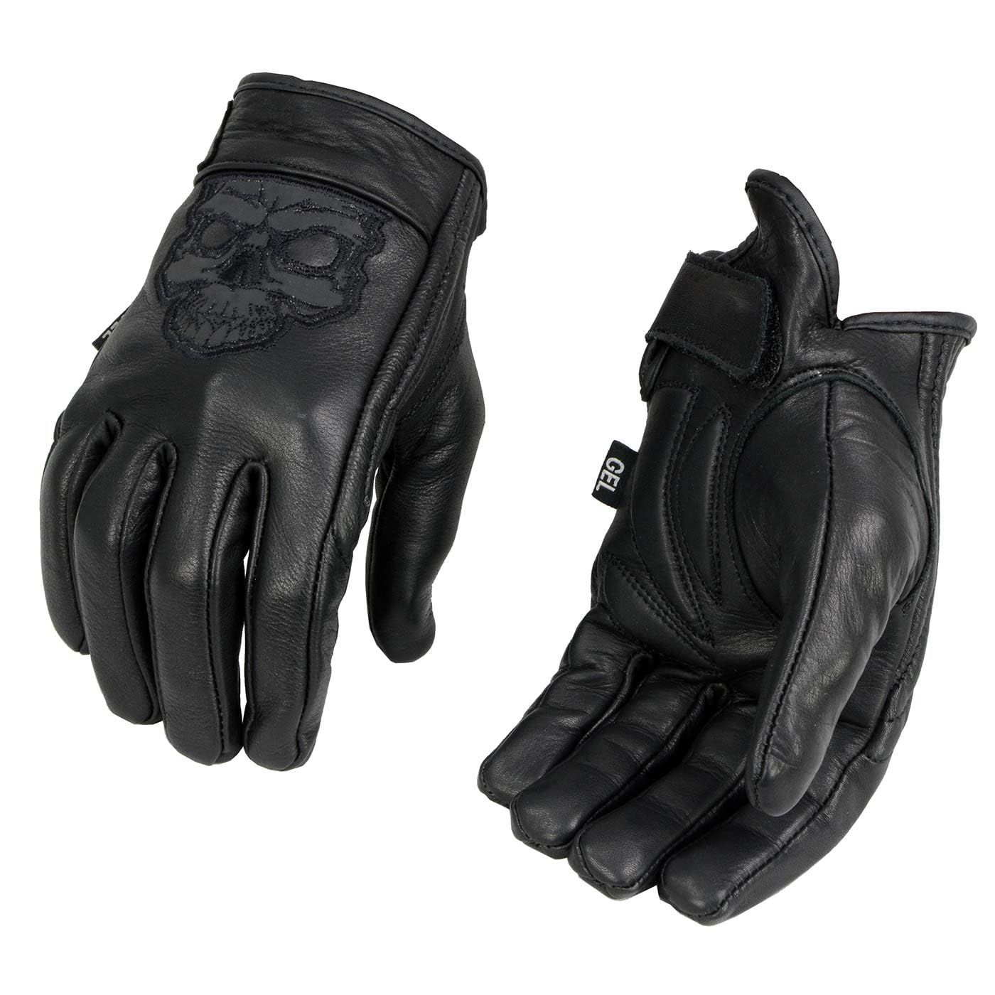 Milwaukee Leather front view showing glove fit and protective profile