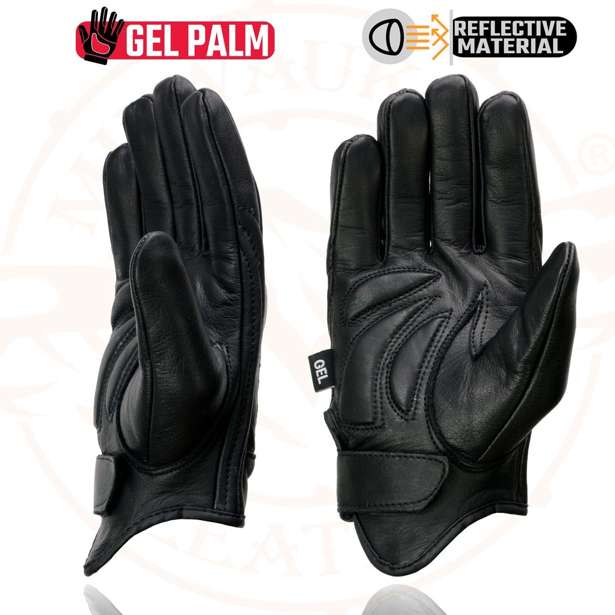 Milwaukee Leather glove worn on motorcycle showing grip and control