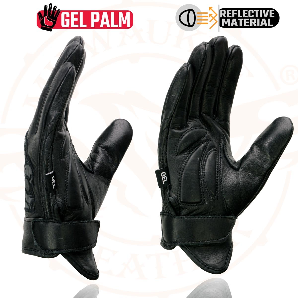 Milwaukee Leather stitching and leather texture for long-lasting durability