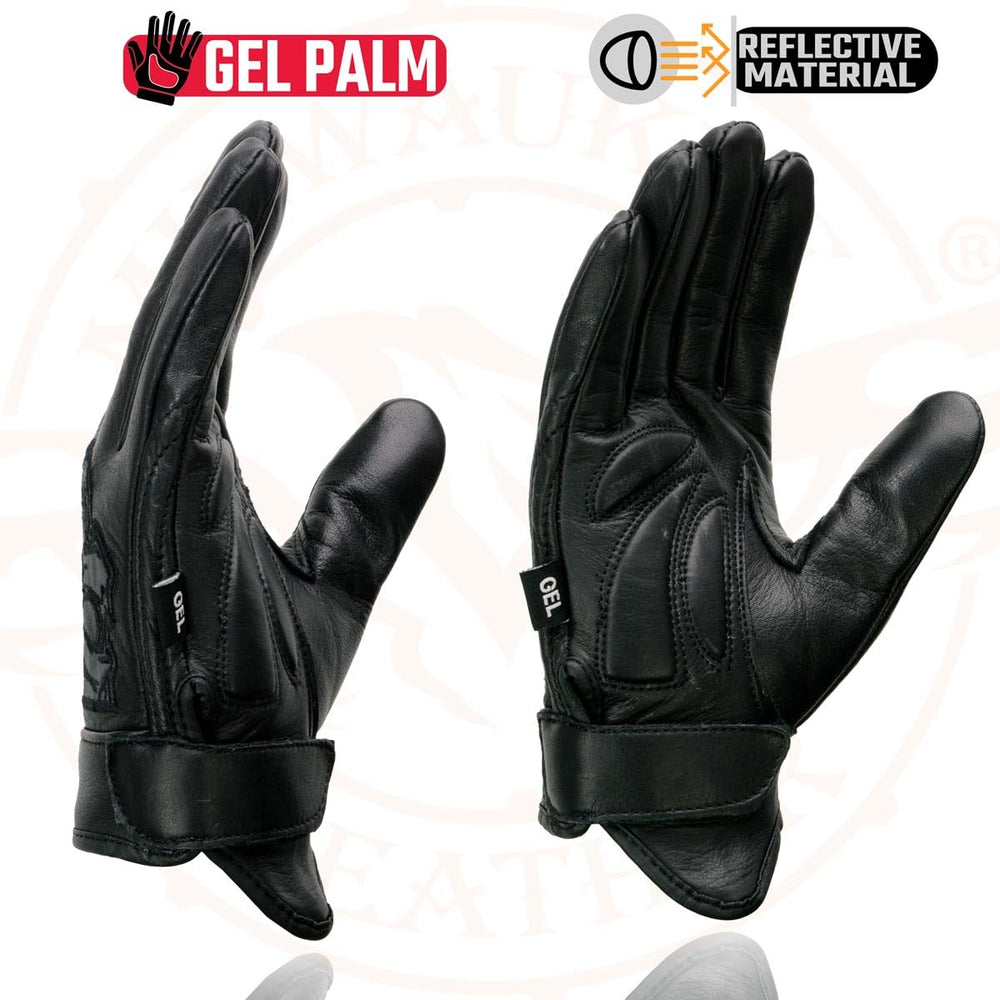 Milwaukee Leather stitching and leather texture for long-lasting durability