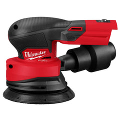 Milwaukee M18 FUEL sander front view showing compact design and control