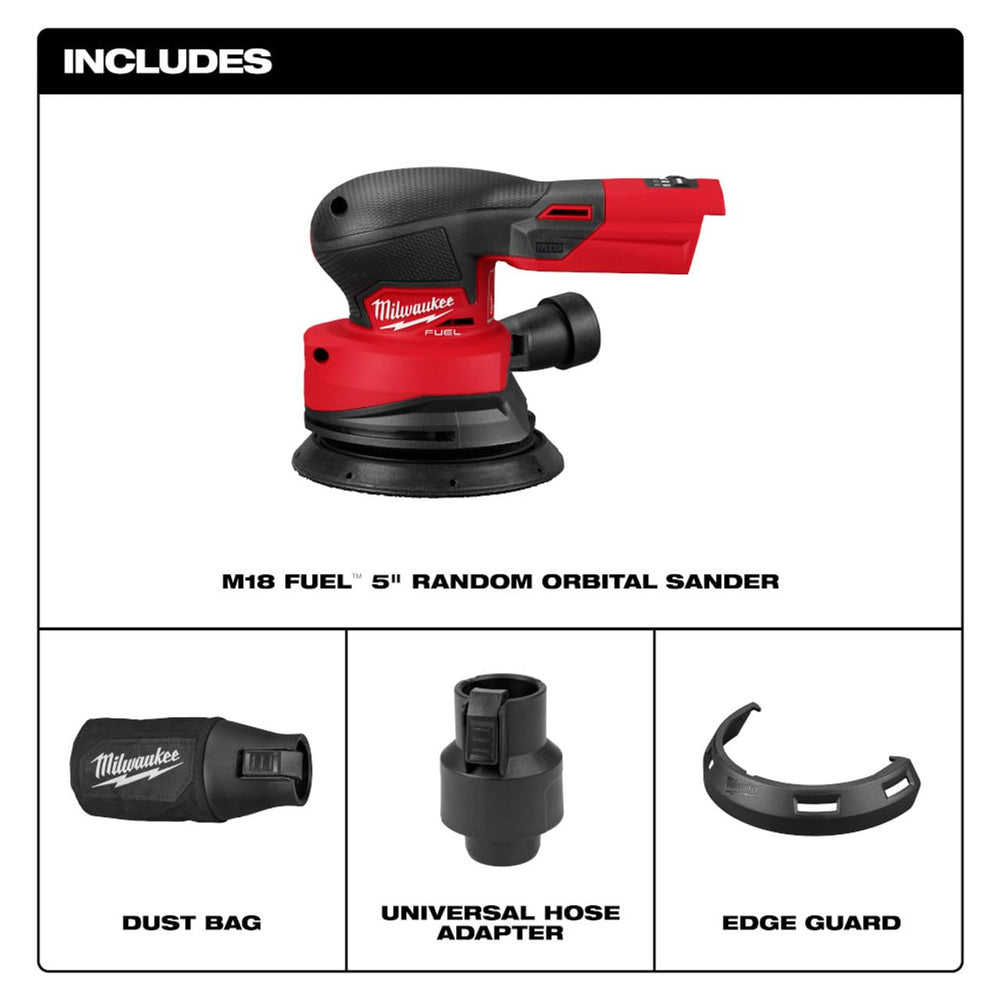 Milwaukee M18 FUEL sandpaper pad close-up showing hook-and-loop retention