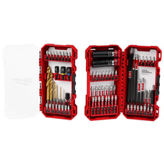 Milwaukee front case view showing organized 75-piece kit and quick access