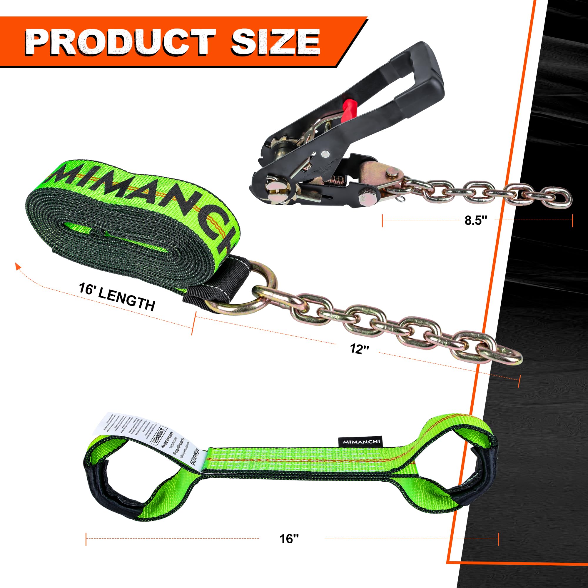 Mimanchi long-handle ratchet grip detail, ergonomic and improved leverage