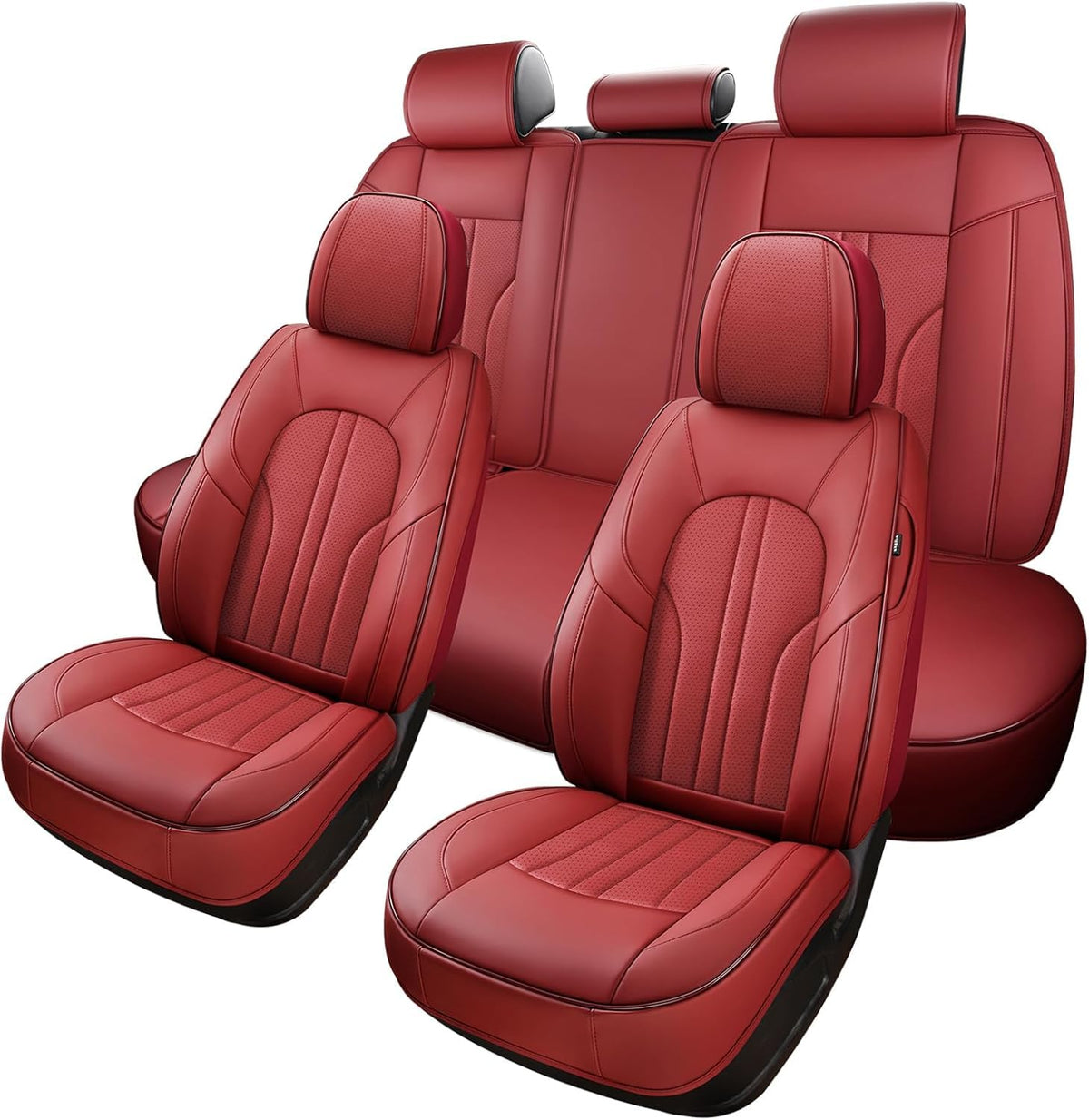 MINGBRON front seat covers in red showing bold style and protection
