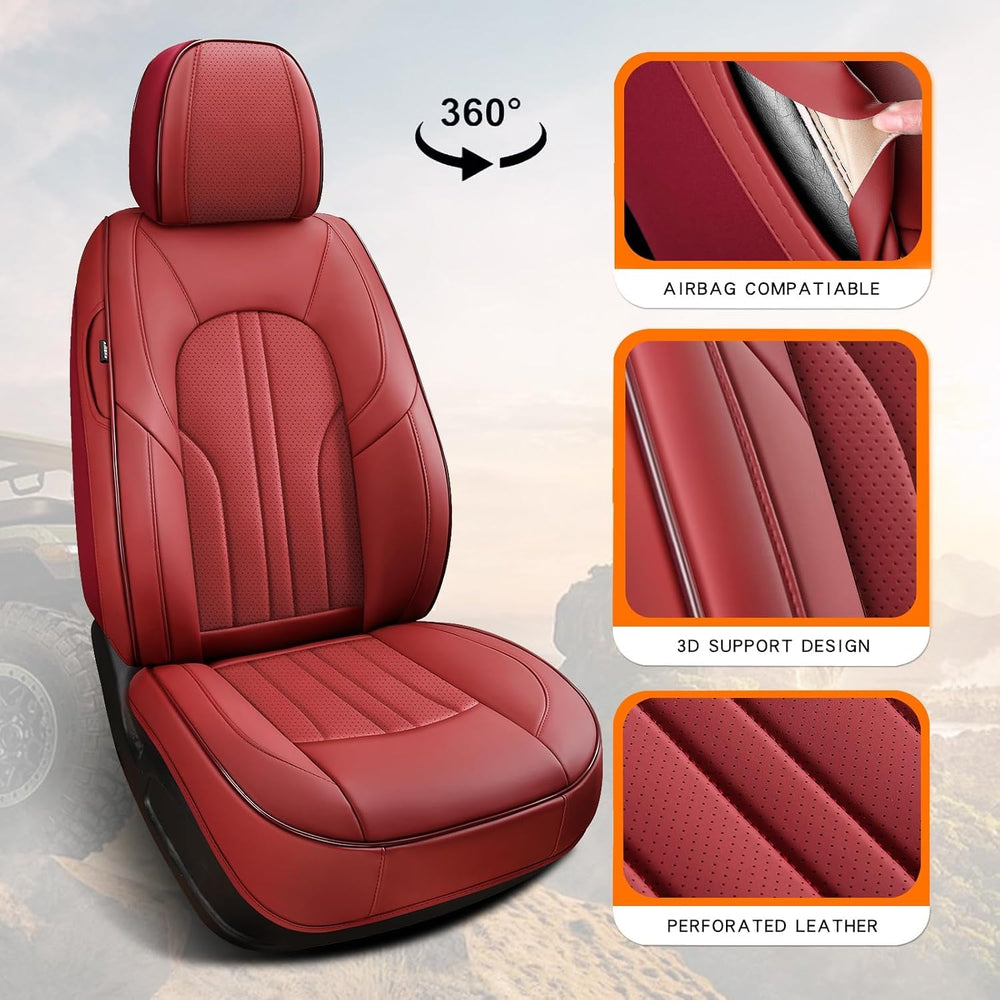 MINGBRON seat cover next to measuring tape showing universal fit advantage